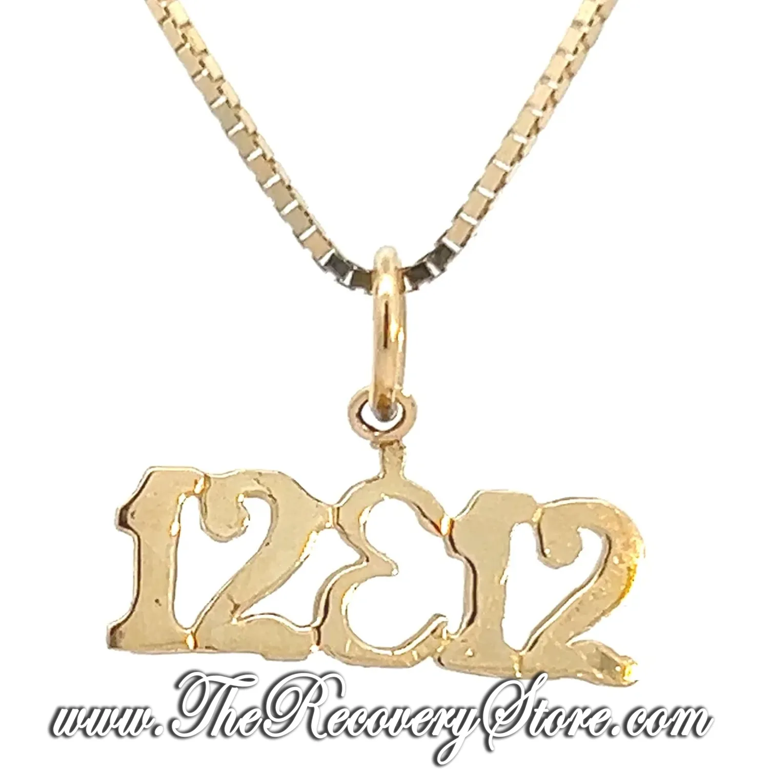 14k Gold &quot;12&amp;12&quot; Saying Pendant