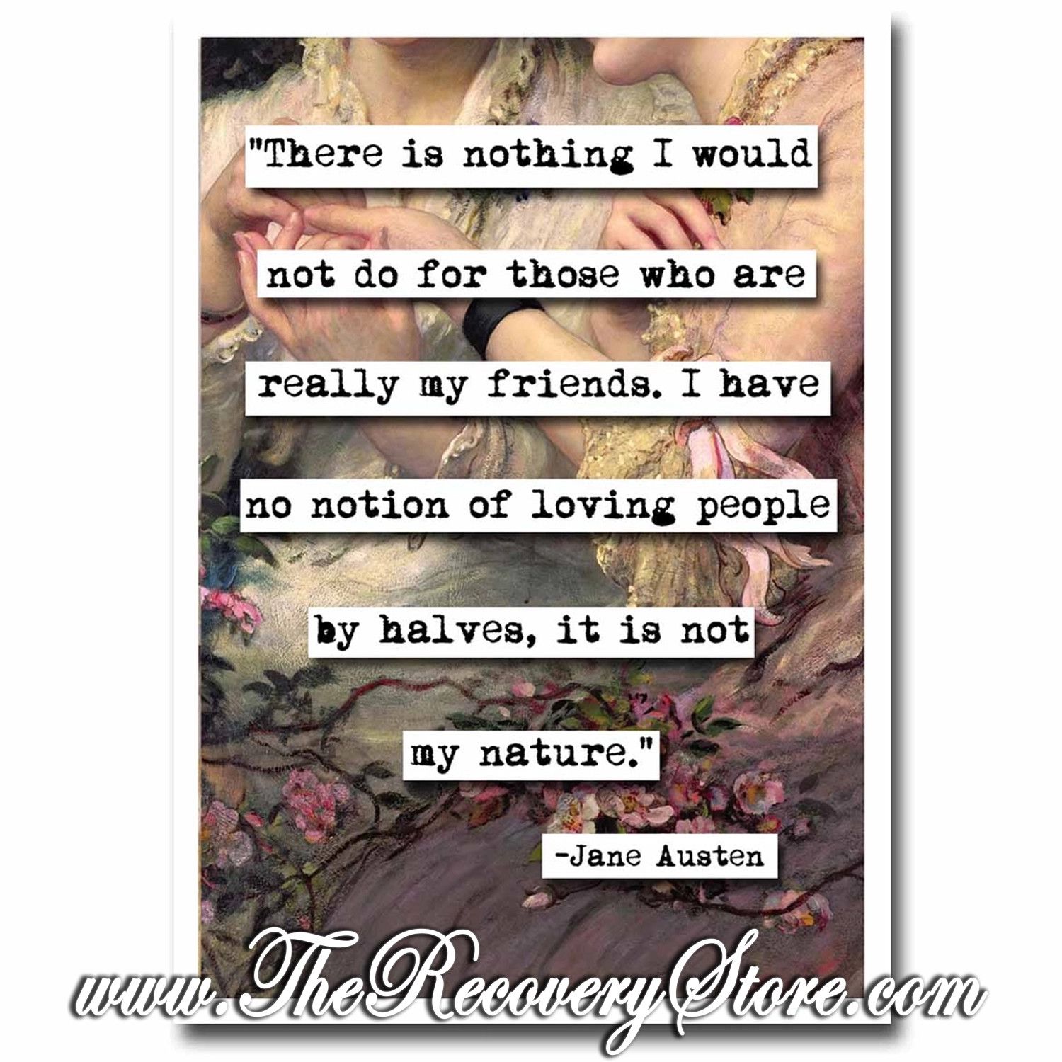 Greeting Card - Jane Austen Friends Quote Blank