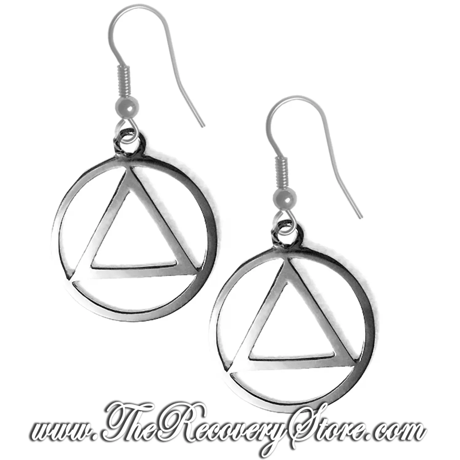 Sterling Silver AA Symbol Earrings