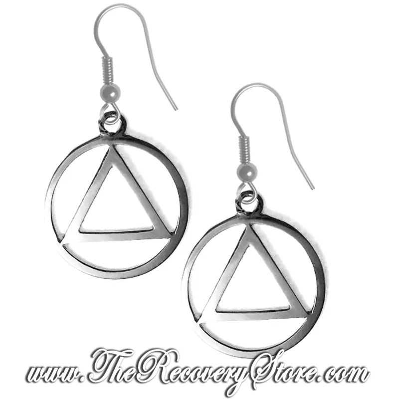 Sterling Silver AA Symbol Earrings