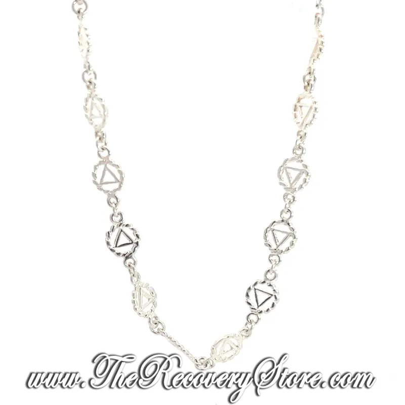 AA Sterling Silver Continuous Twist Wire Symbol Bracelet - 7&quot;