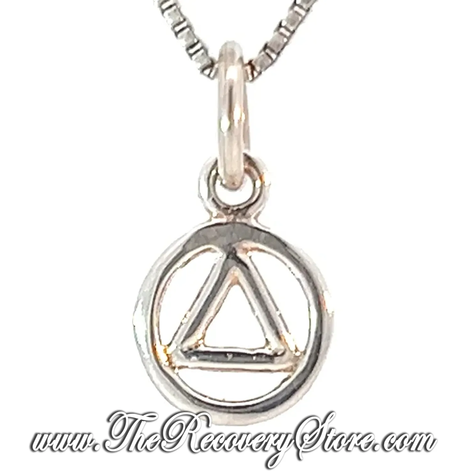 AA Symbol Small Sterling Silver Pendant