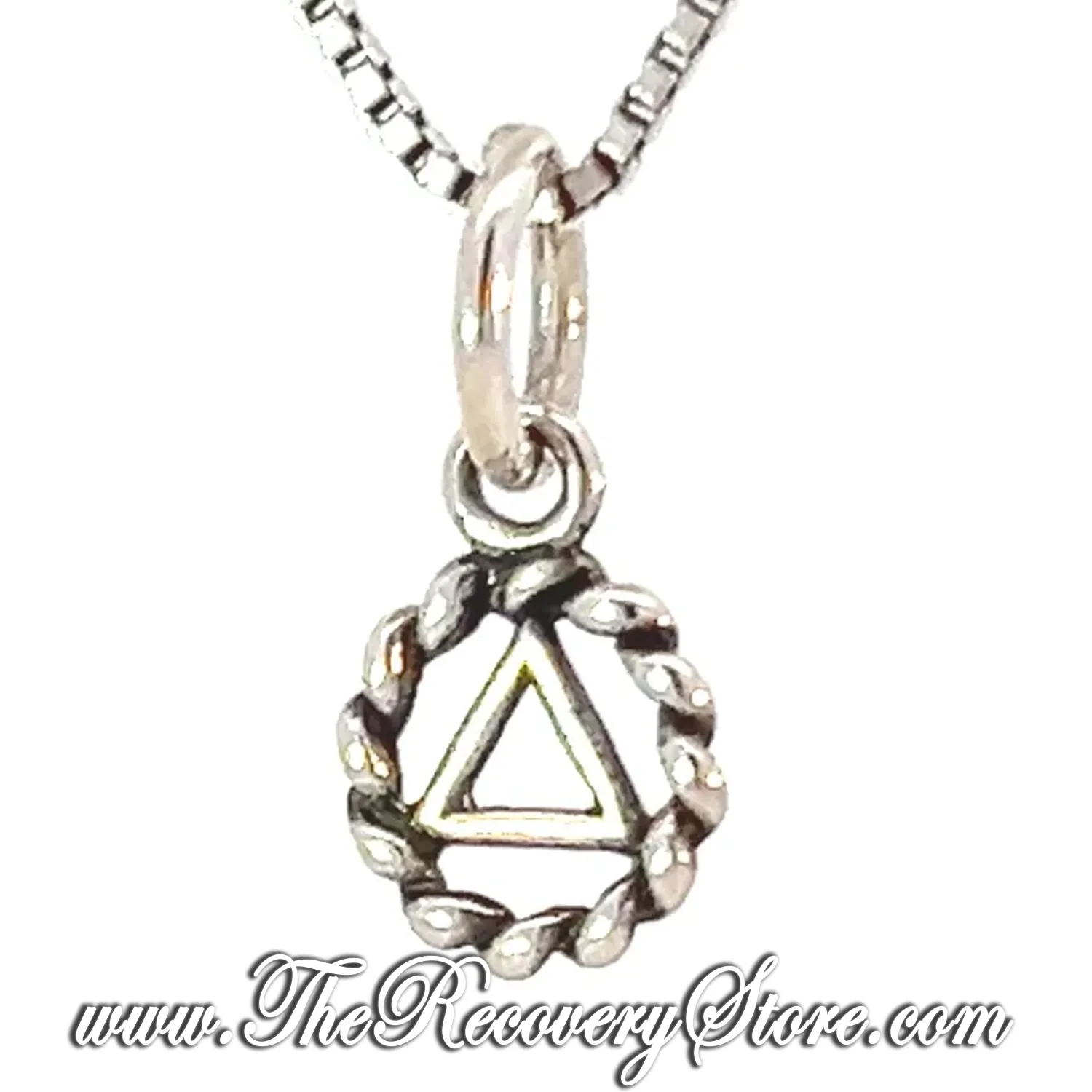 Very Small AA Sterling Silver Twist Wire Symbol Charm