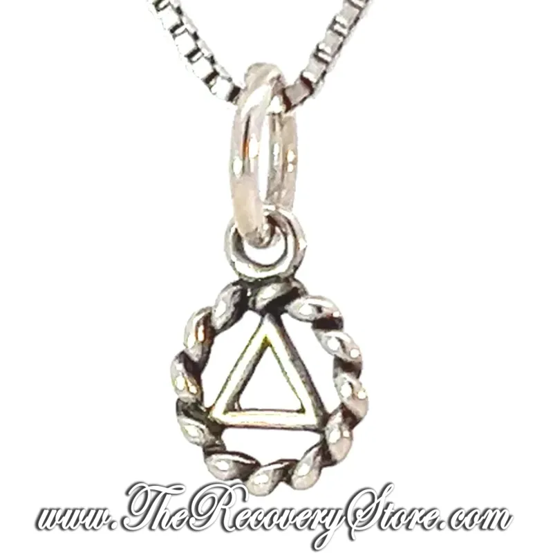 Very Small AA Sterling Silver Twist Wire Symbol Charm