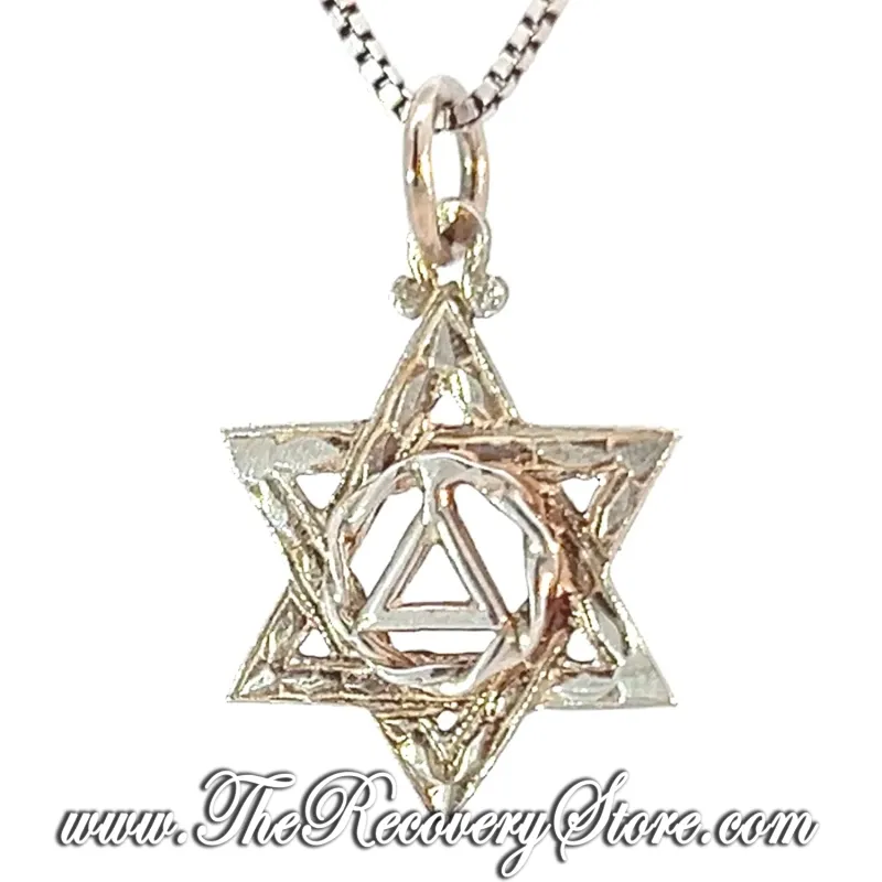 AA Sterling Silver Medium Jewish Star of David Pendant
