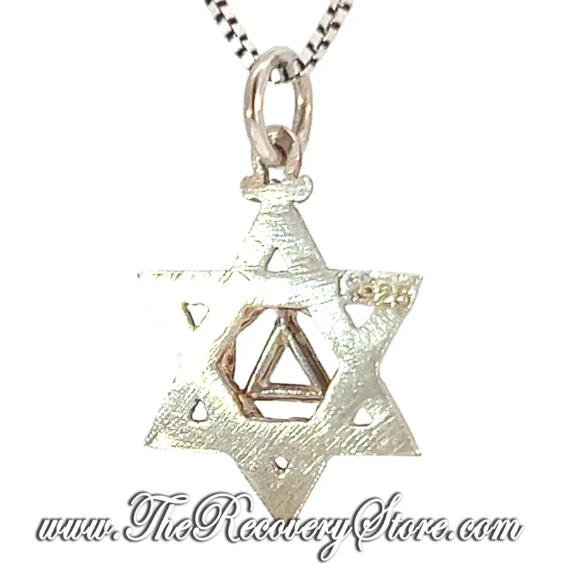 AA Sterling Silver Medium Jewish Star of David Pendant