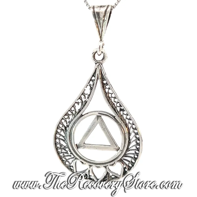 AA Sterling Silver Tear Drop Pendant