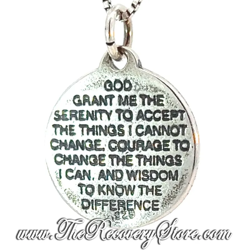 AA Sterling Silver Mini Recovery Yearly Medallion Pendants