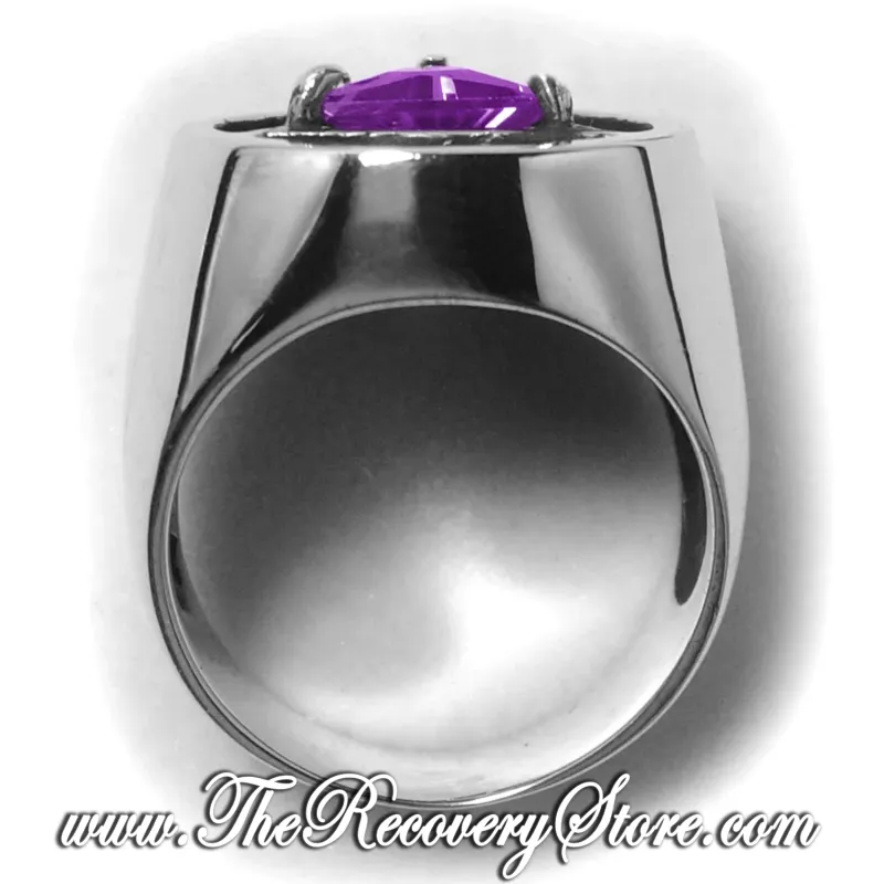 AA Symbol Birthstone Ring 13.5