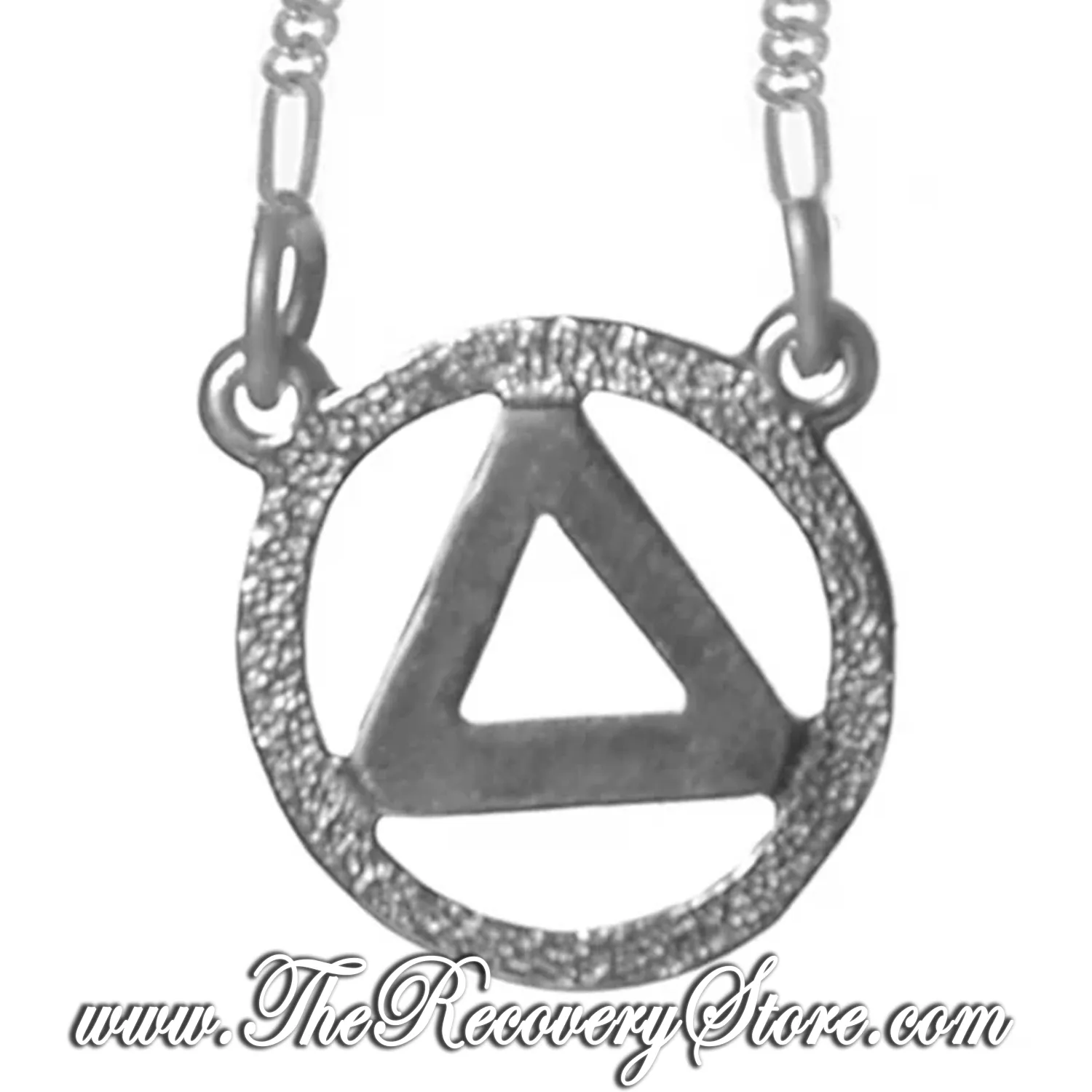 AA Sterling Silver AA Pendant with 18 Inch Silver Chain