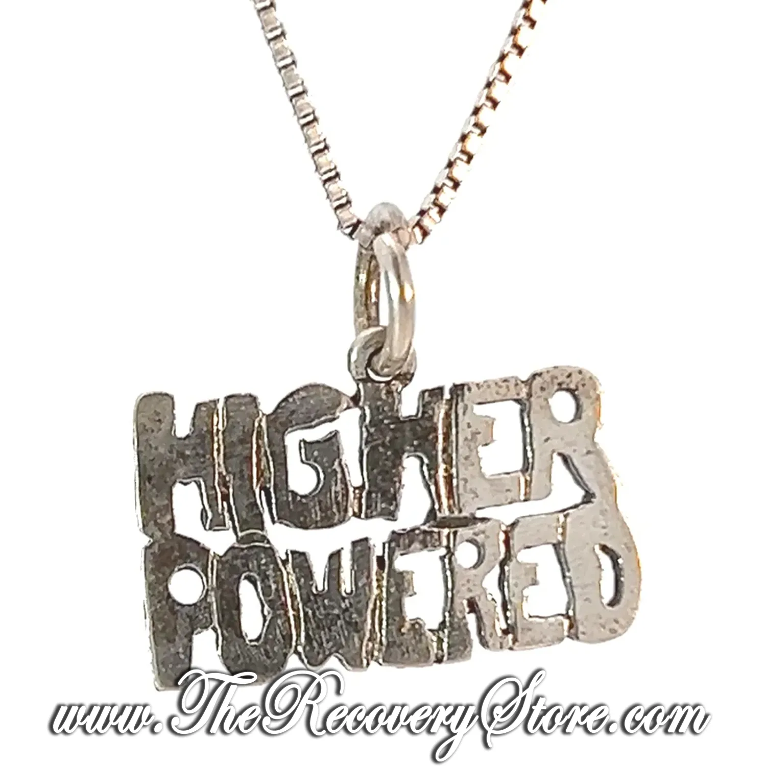 Sterling Silver  "Higher Powered" Sayings Pendant