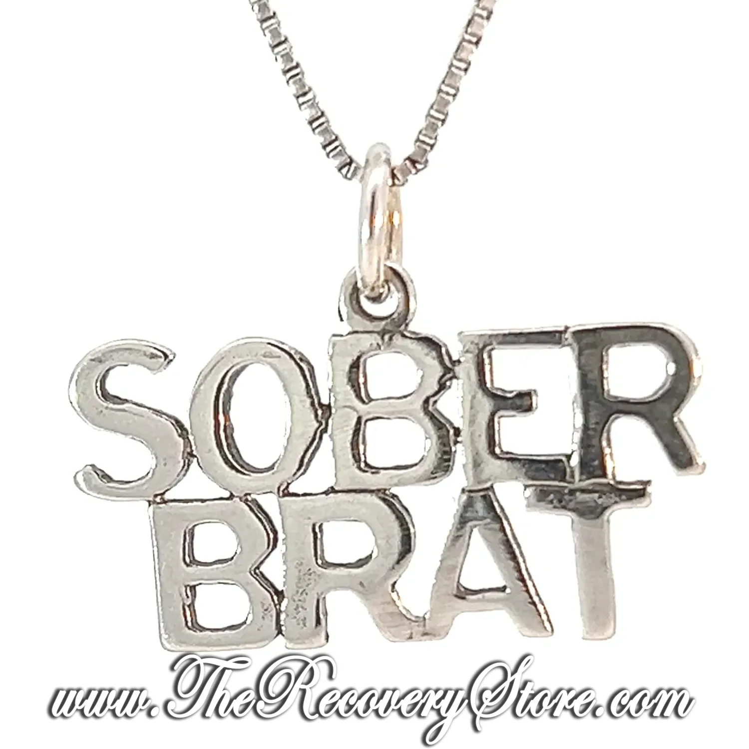 Sterling Silver Sober Brat Pendant