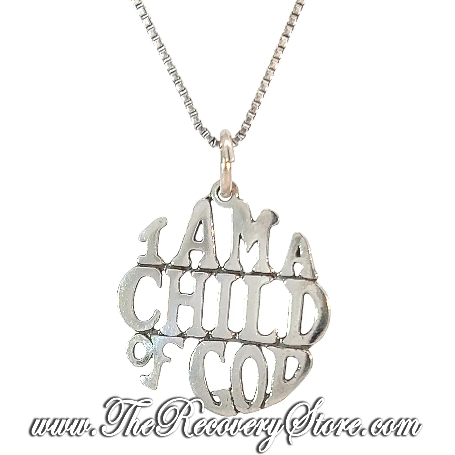 Sterling Silver "I AM A CHILD OF GOD" Sayings Pendant
