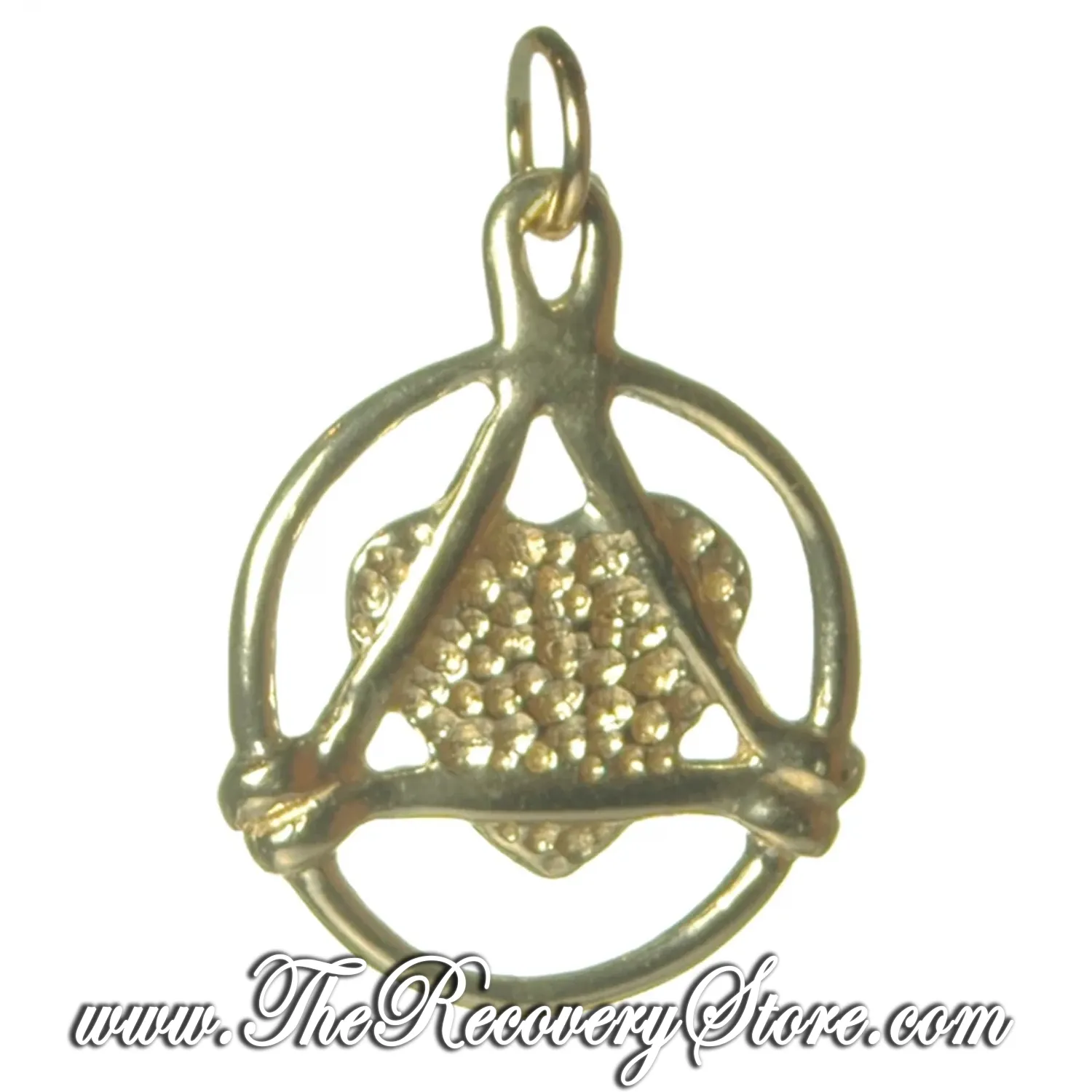 AA Love &amp; Service Textured Brass Pendant