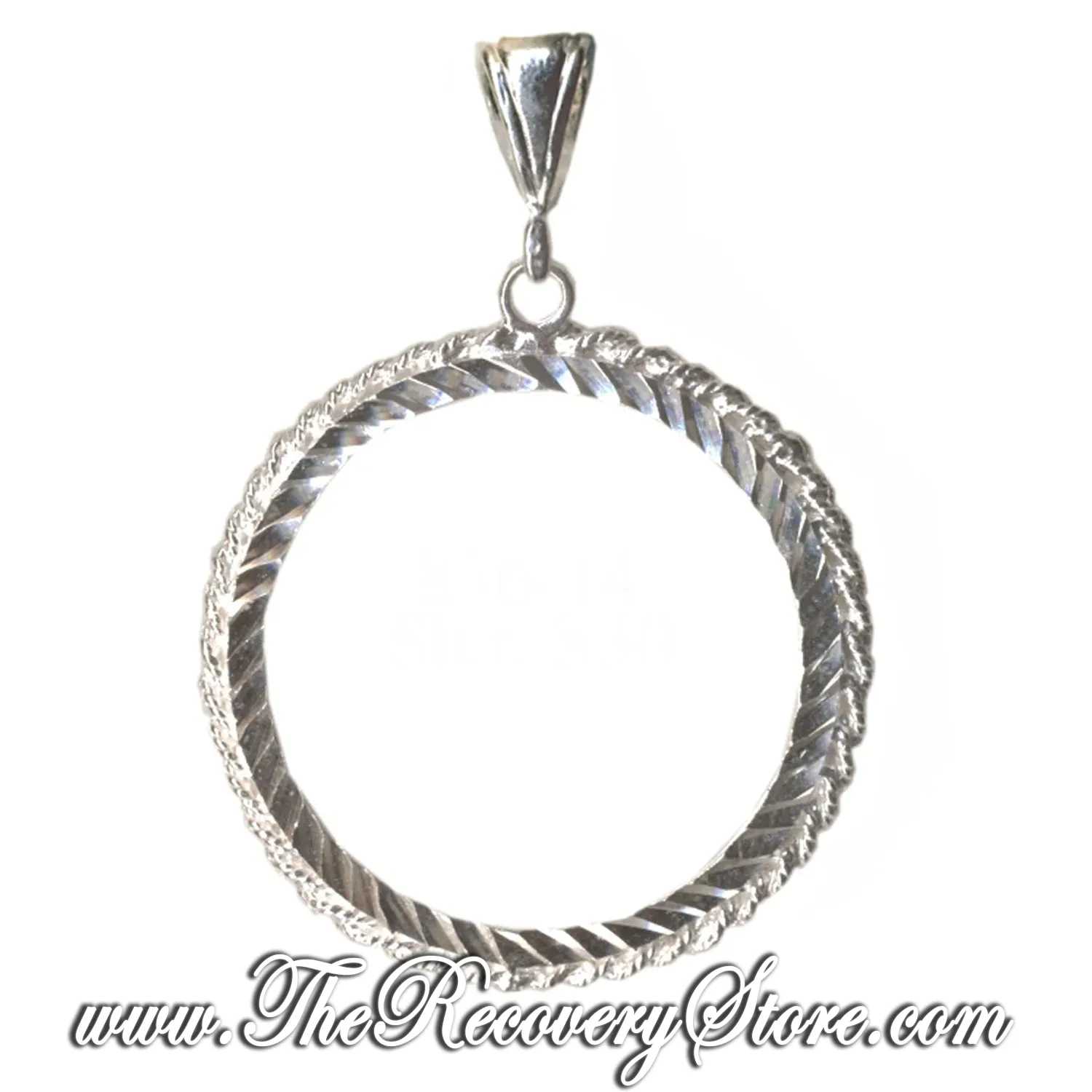 Sterling Silver, Alcoholics Anonymous Medallion Holder, Rope Style