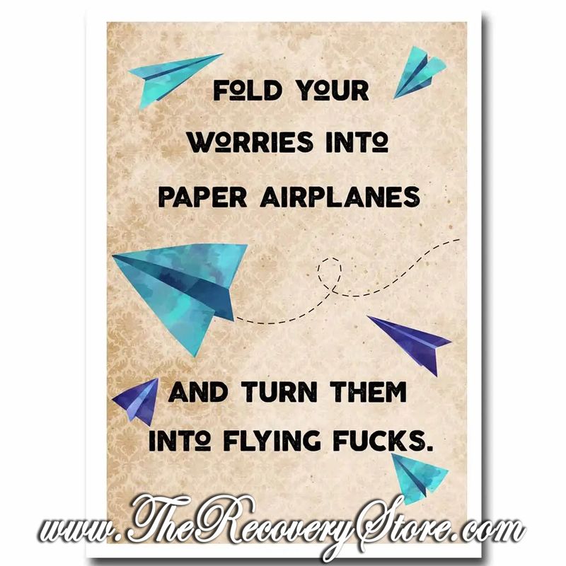 Greeting Card - Paper Airplanes &amp; Flying Fucks