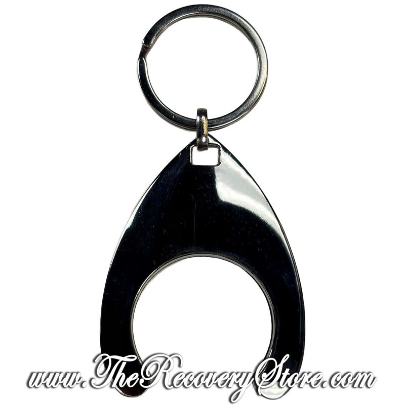 KeyChain Holder - For 34mm Bronze/Gold/Bi-Plate Coins - Silver