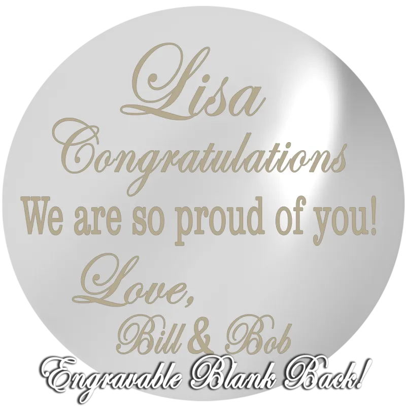 Customizable Deep Blue AA Medallion With Engravable Blank Back