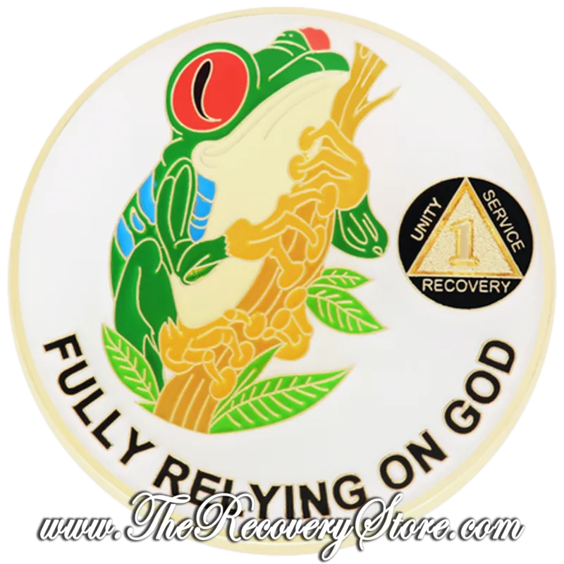 Designer Medallion - FROG Fully Rely On God Yearly