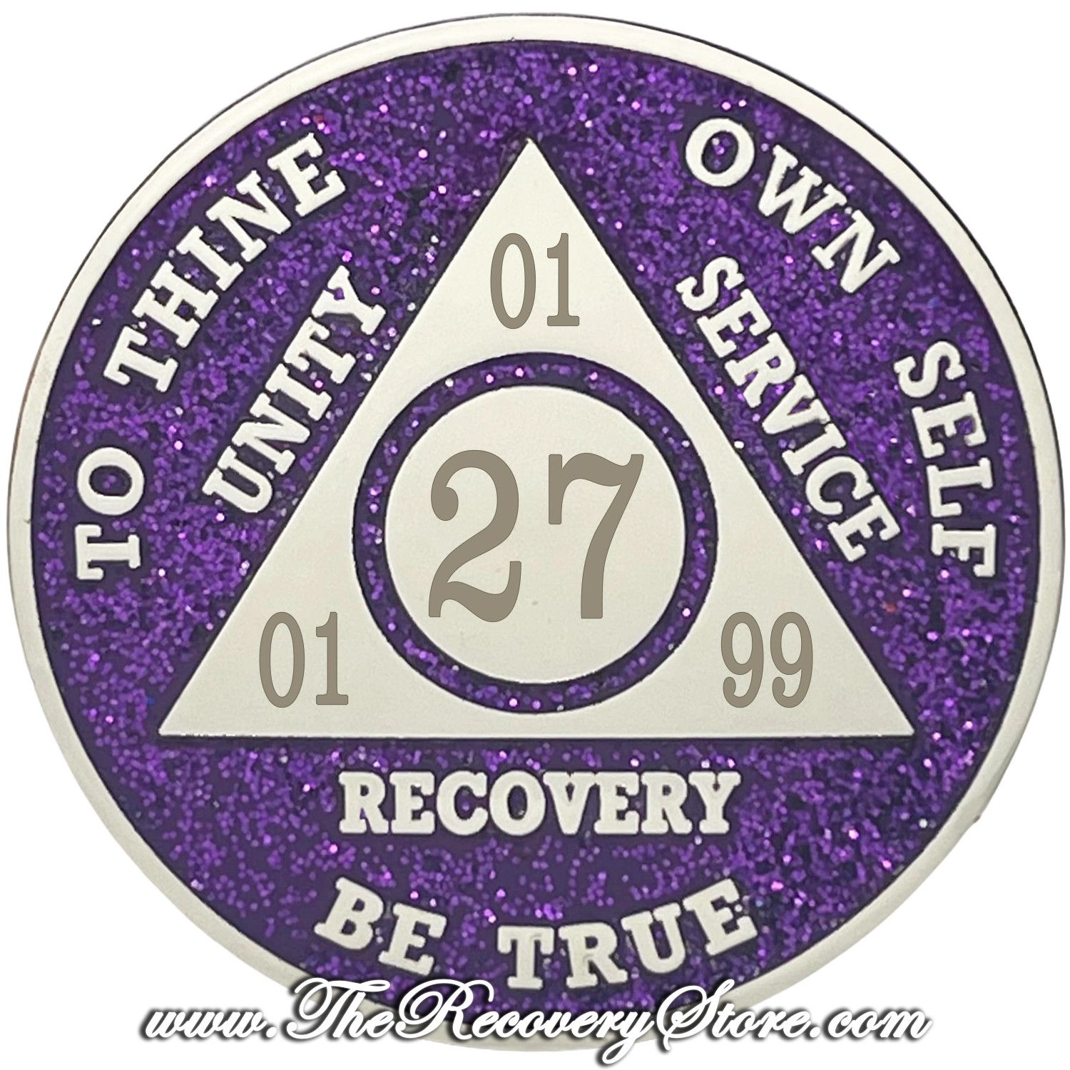 Custom - Purple Glitter AA Medallion - Rarely Have We Seen