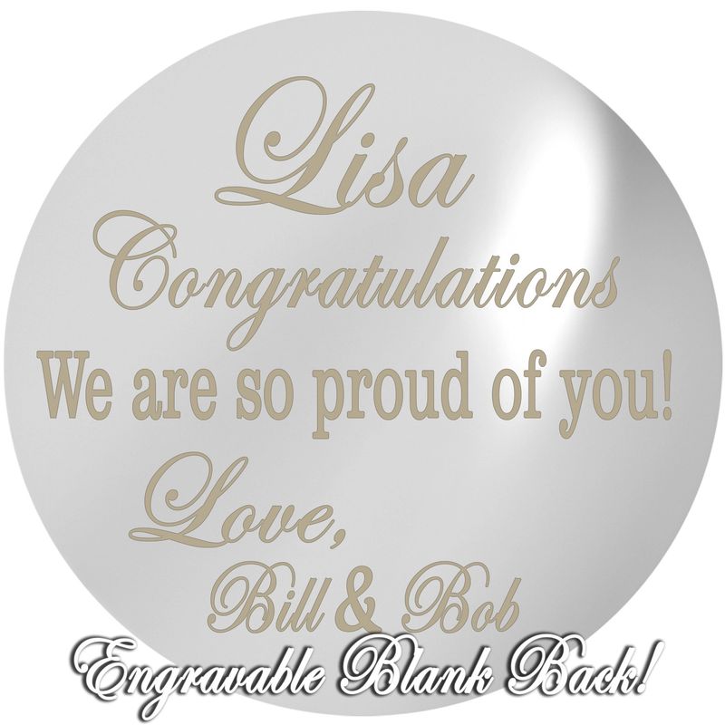 Customizable Light Purple Glitter AA Medallion With Engravable Blank Back