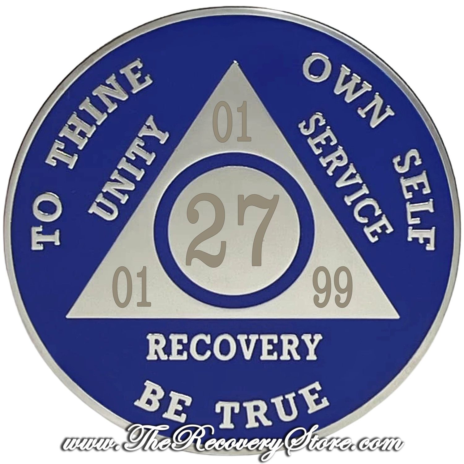 Customizable Navy Blue AA Medallion - Rarely Have We Seen