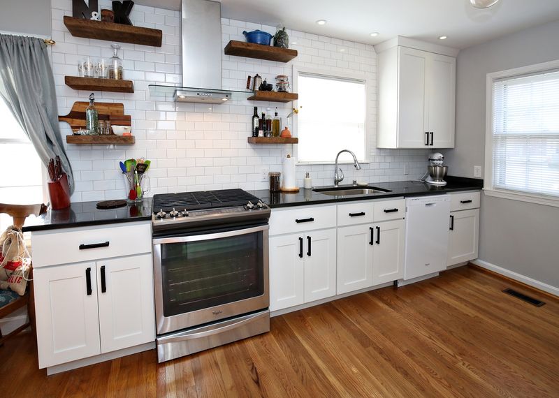 Shaker White Slab Kitchen