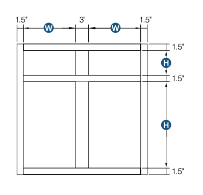 Brooklyn Fawn Double Door Standard Base Cabinet - 42