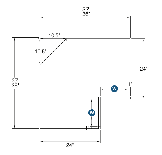 Brooklyn Gray Easy Reach Base Cabinet - 36