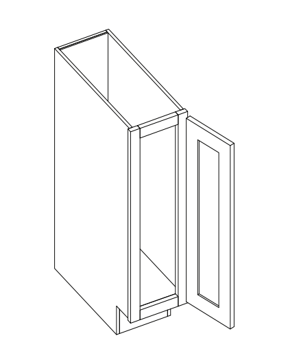 Brooklyn Gray Single Door Full Height Base Cabinet - 9" W