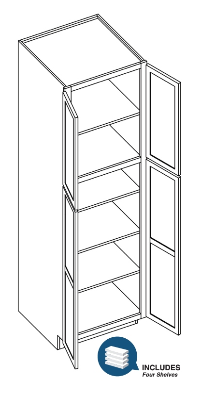 Brooklyn Gray Pantry - 24" W x 84" H