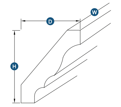 Brooklyn Gray Traditional Crown Molding