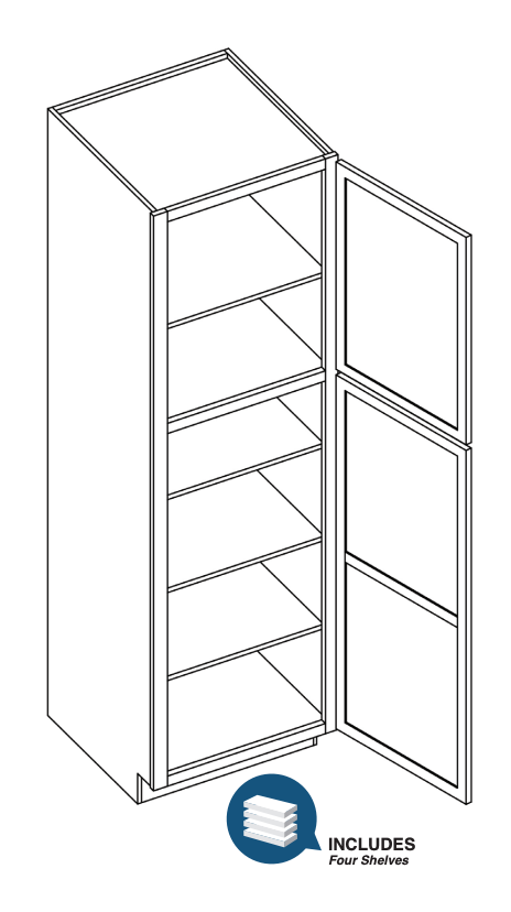 Brooklyn Midnight Pantry - 18" W x 96" H