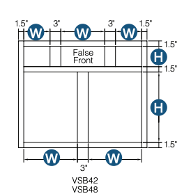 Brooklyn Slate Vanity Sink Base - 42