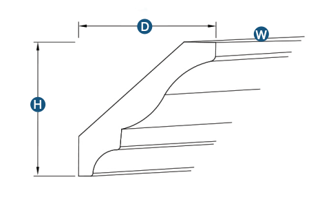 Brooklyn Slate Large Crown Molding