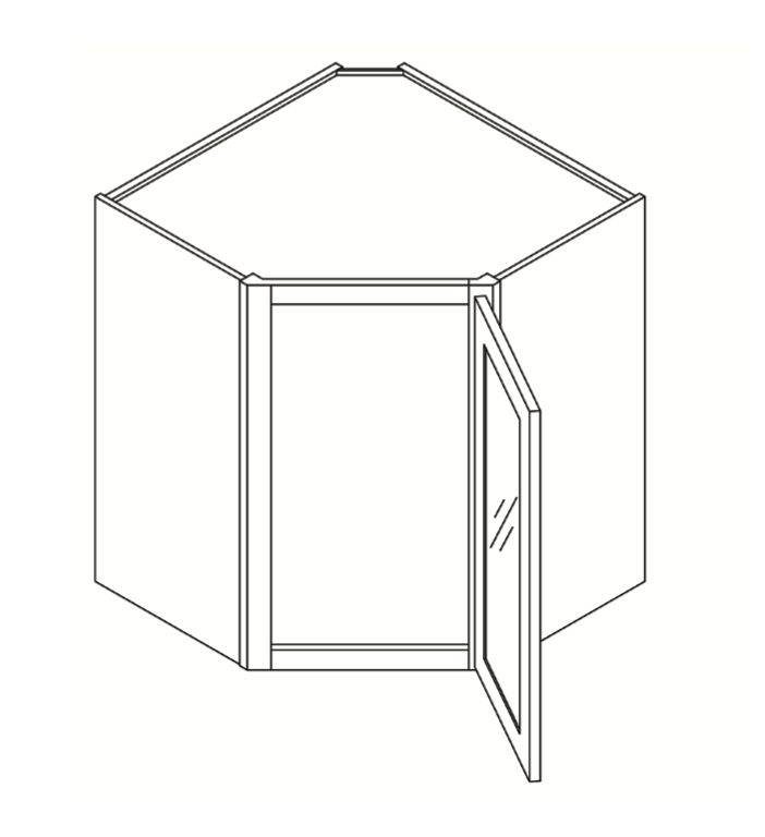 Brooklyn Slate 15" Corner Wall Stacking Cabinets - 24" W