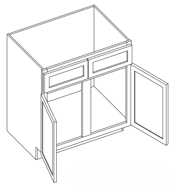 Brooklyn White Sink Base Cabinet w/ CS - 42" W