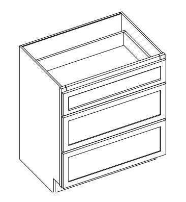 Brooklyn White Vanity Drawer Base - 12" W