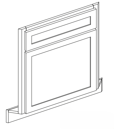 Brooklyn White Corner Sink Front for 42" Space - 27" W