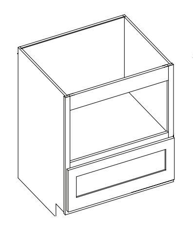 Brooklyn White Microwave Base Cabinet - 24" W