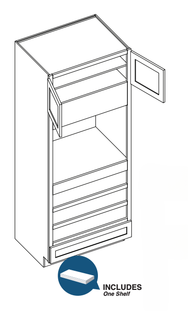 Brooklyn White Oven Cabinet - 33" W x 96" H