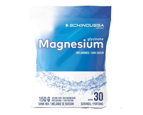 Schinoussa Magnesium Glycinate Drink Mix Unflavoured 150g - Soy Free and Dairy Free