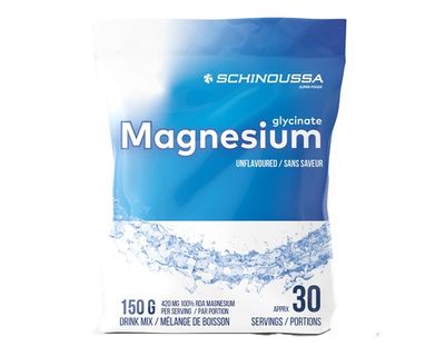 Schinoussa Magnesium Glycinate Drink Mix Unflavoured 150g - Soy Free and Dairy Free