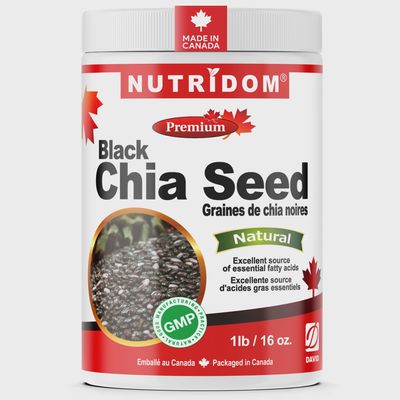 Organic Raw Black Chia Seeds 1lb - Certified Organic | Vegan, Keto, Paleo Friendly