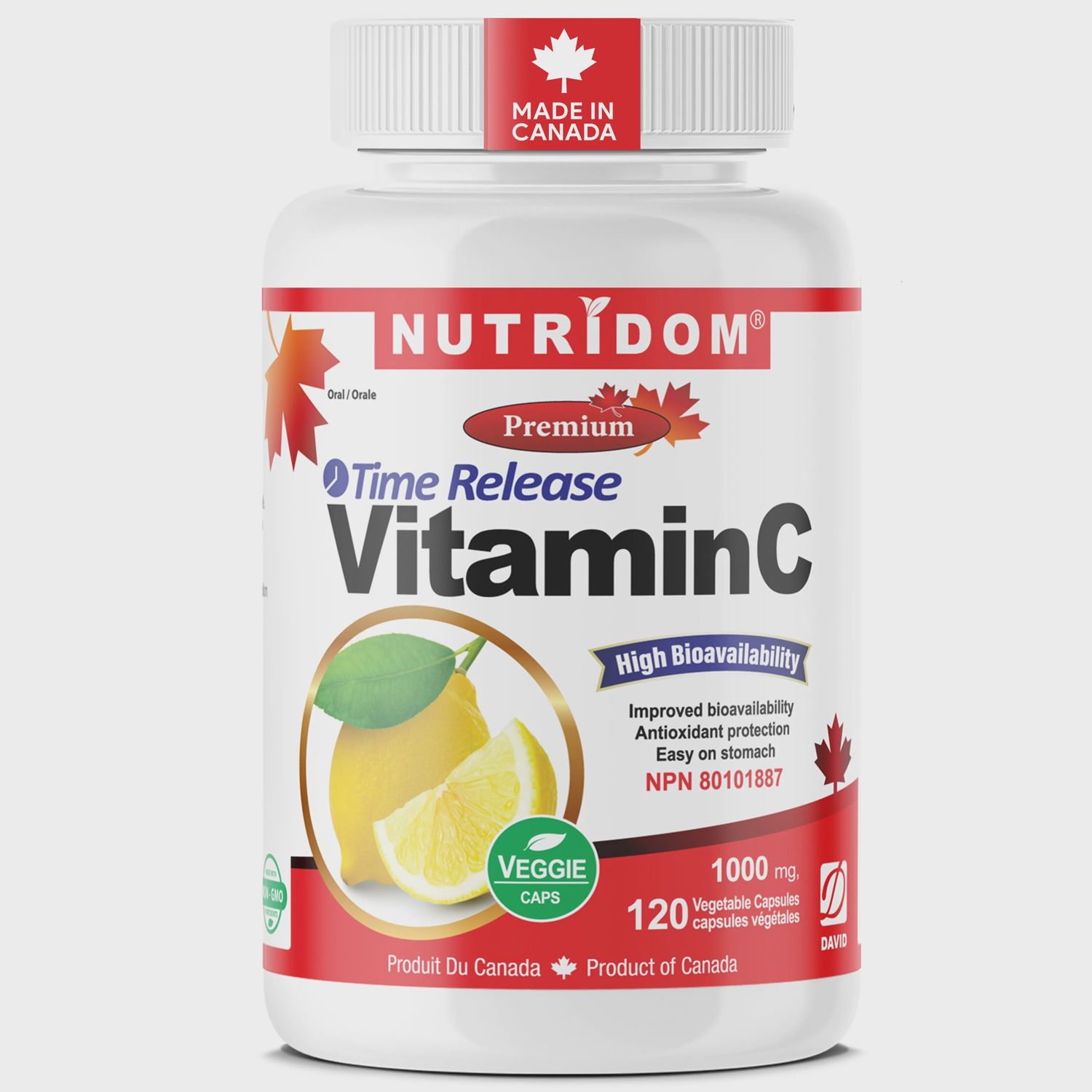 Vitamin C 1000mg | Time Release | High Bioavailability | 120 Vcaps