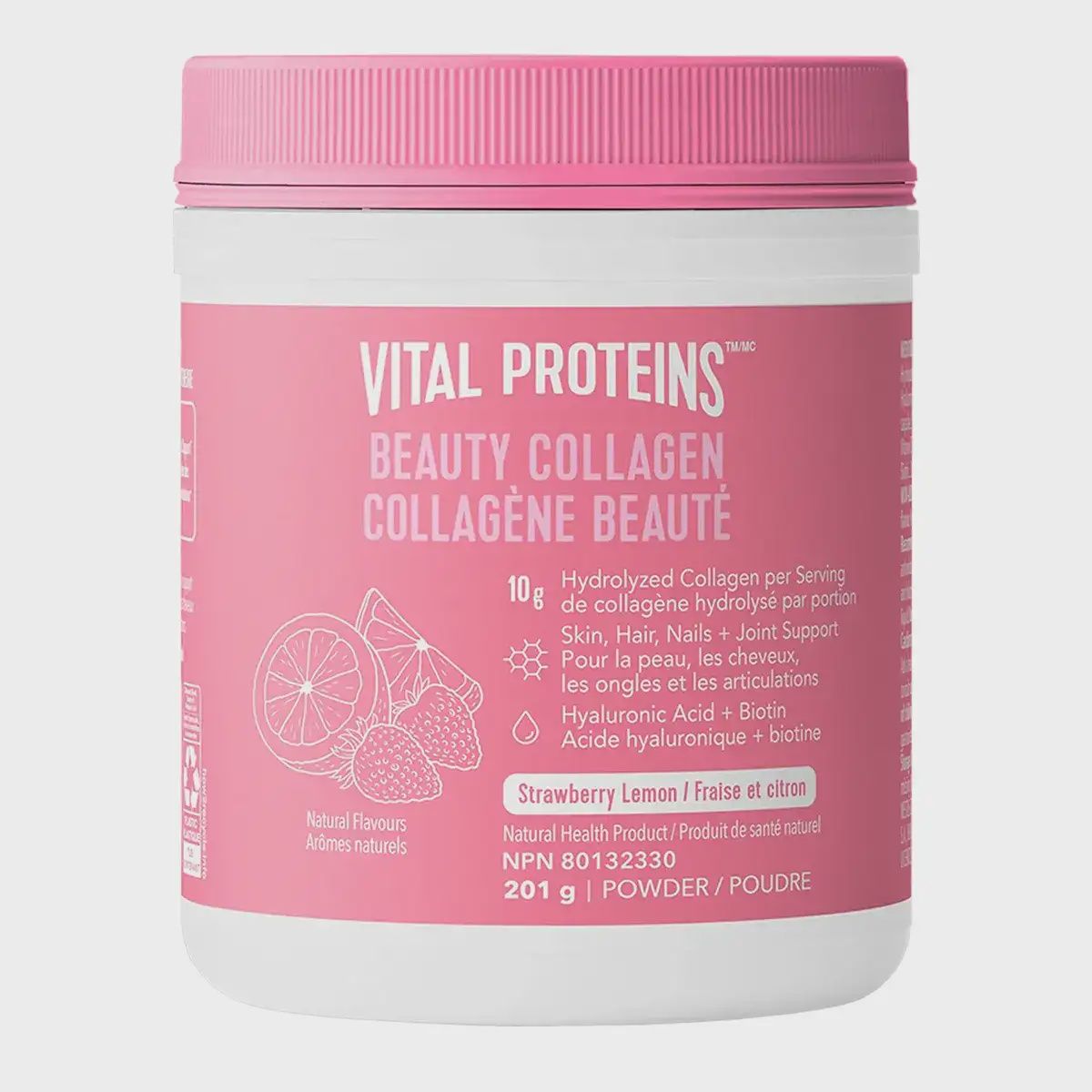 Vital Proteins Beauty Collagen Strawberry Lemon 201g - Gluten Free and Canadian Owned