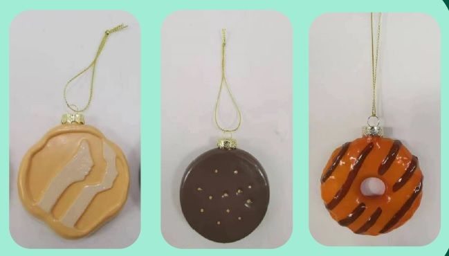 06. Glass Cookie Ornaments - Set of 3