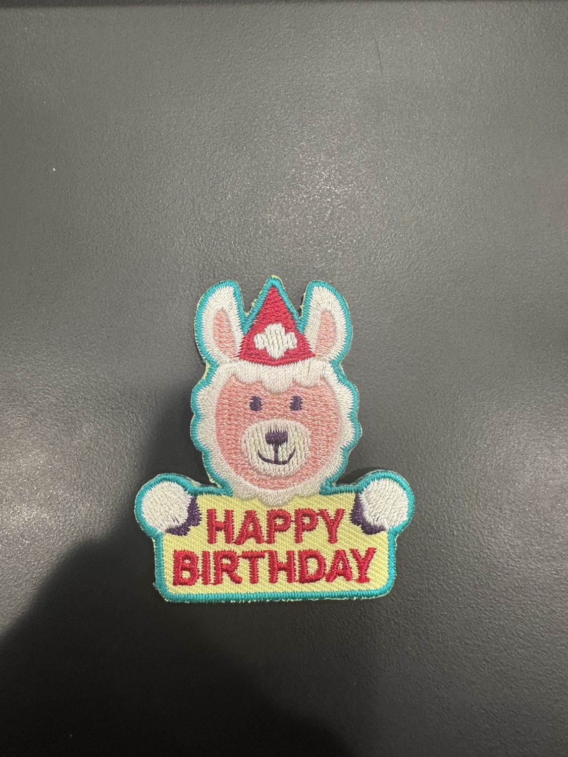 Happy Birthday Llama Iron-On Patch