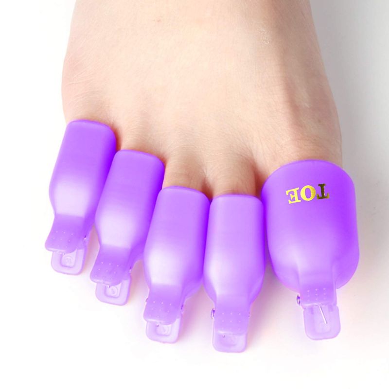10pcs Toe Nail Soak Off Clips