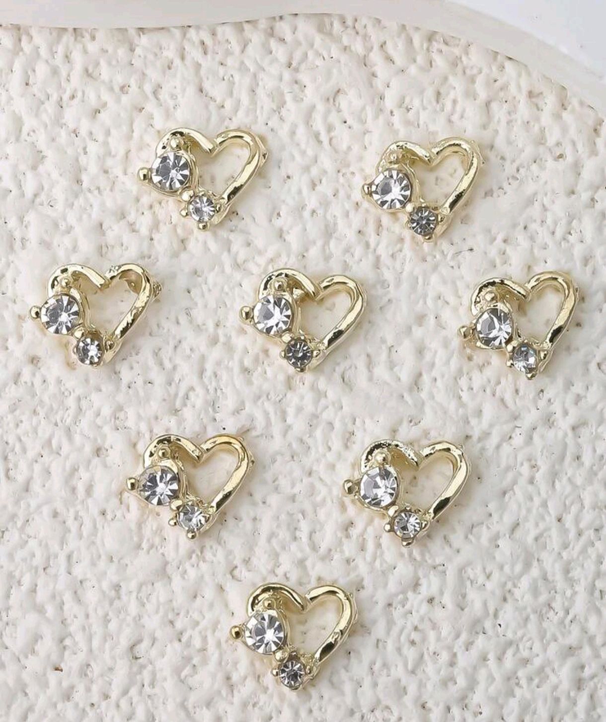 10pcs Heart Charms